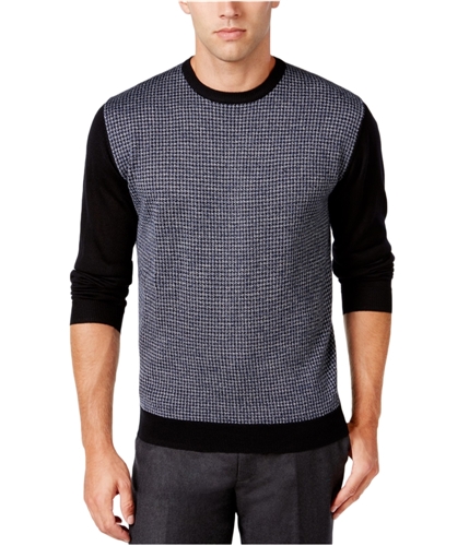 Ryan Seacrest Mens Houndsooth Pullover Sweater darknavy M