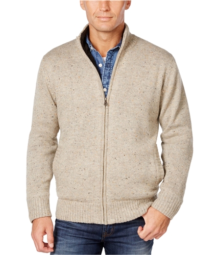 Weatherproof Mens Full zip Cardigan Sweater granitetweed S