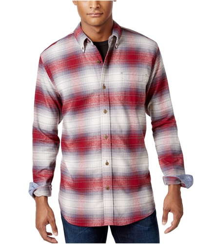 Weatherproof Mens Vintage Flannel Button Up Shirt port S