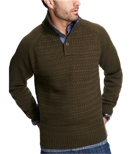 Weatherproof Mens Basket-Stitch Pullover Sweater navy S