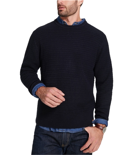 Weatherproof Mens Vintage Textured Pullover Sweater navy S