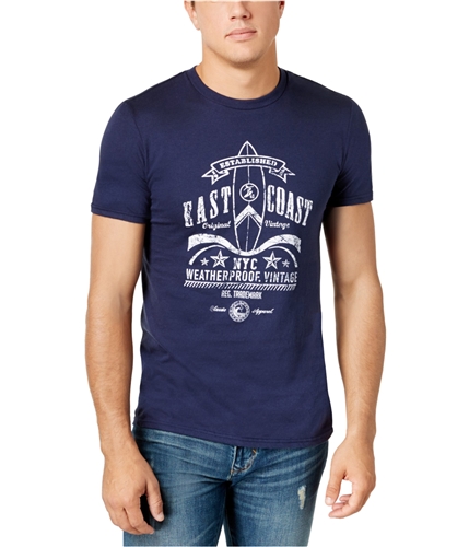 Weatherproof Mens Big Sur Vintage Graphic T-Shirt navy S