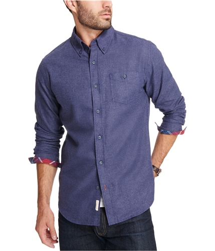 Weatherproof Mens Vintage Brushed Flannel Button Up Shirt maritimeblue S
