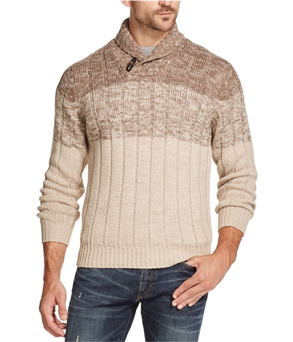 Weatherproof Mens Ombre Shawl Sweater cocoaheather S