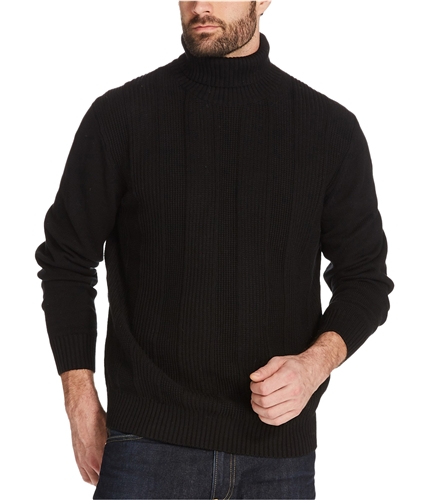 Weatherproof Mens Turtleneck Knit Sweater black S
