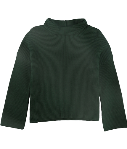 Eileen Fisher Womens Ribbed Turtleneck Pullover Sweater darkgreen XS