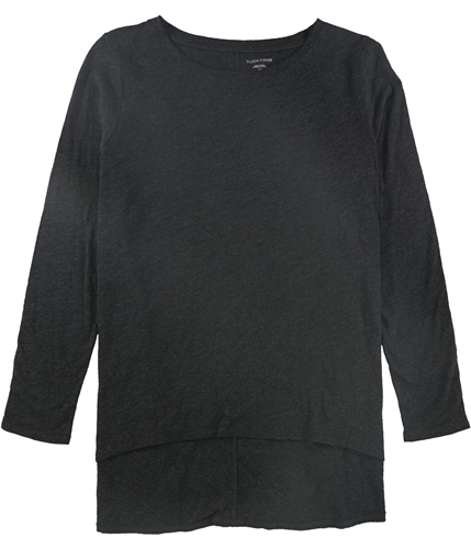 Eileen Fisher Womens High Low Knit Blouse darkgray S