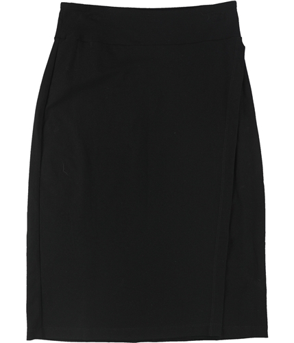 Eileen Fisher Womens Faux Wrap Midi Skirt black XS