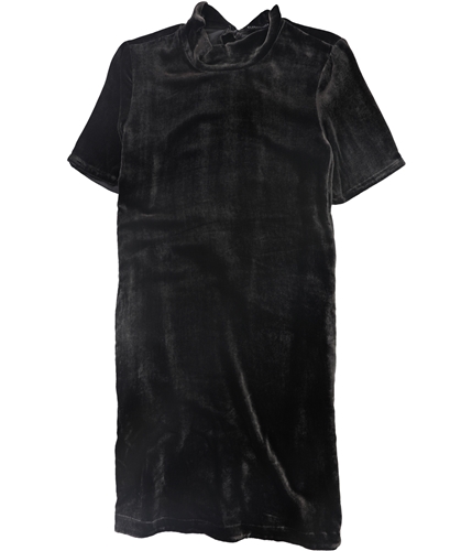 Eileen Fisher Womens Velvet Tie Back Shift Dress darkgray XXS