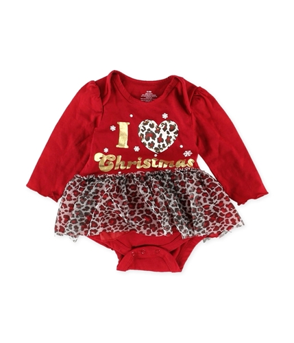 Holiday Time Girls Christmas Tulle Shift Dress red 6 mos-9 mos