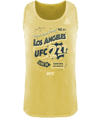 Reebok Mens Live In Downtown Los Angeles Tank Top yellow S