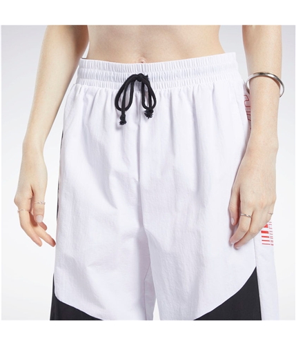 Reebok Womens Wide Leg Athletic Track Pants white 1X/16Wx30