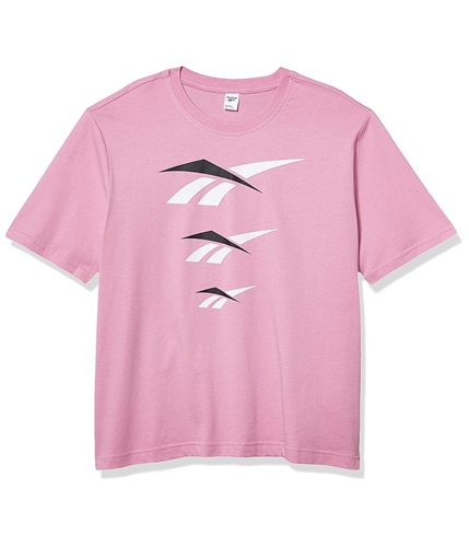 Reebok Womens Classics Vector Graphic T-Shirt pink 1X/16W