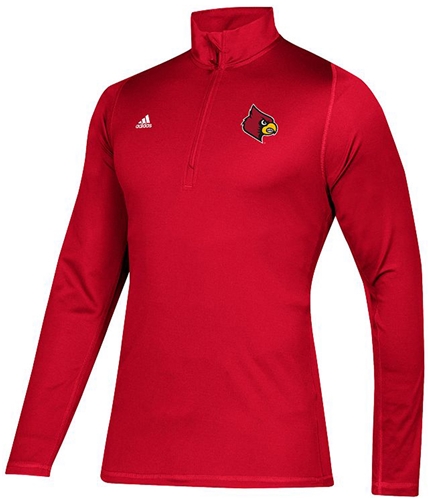Adidas Mens University of Louisville Cardinals Henley Shirt red L