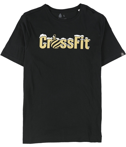 Reebok Mens CrossFit Christmas Graphic T-Shirt black S