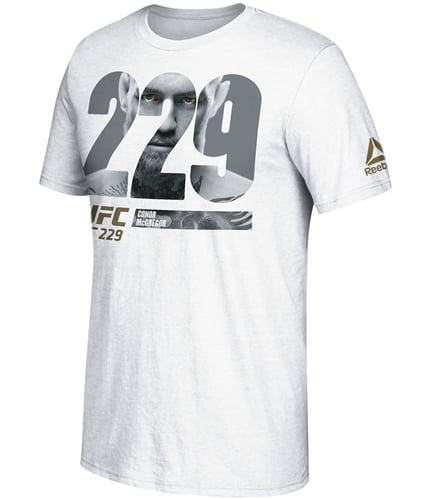 Reebok Mens 229 Conor McGregor Graphic T-Shirt white S