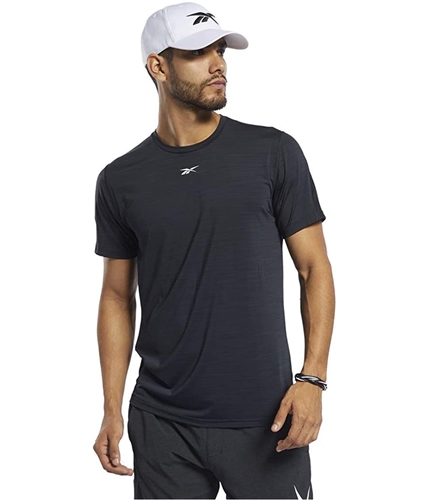 reebok solid men's round neck t shirt