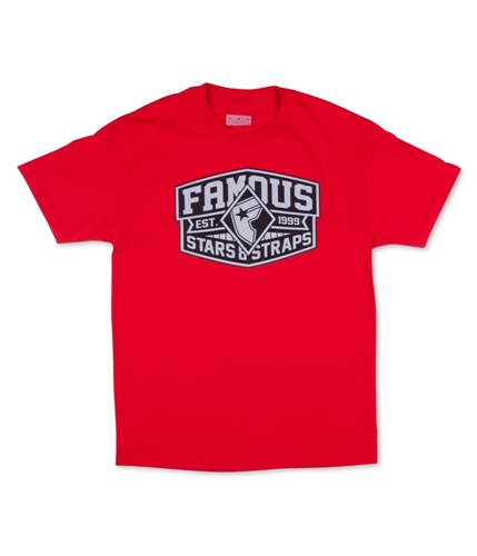 Famous Stars and Straps Mens Knock Out Graphic T-Shirt red S