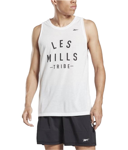 Reebok Mens Les Mills Bodypump Graphic Tank Top white XL