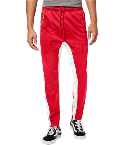 American Stitch Mens Tricot Stripe Athletic Track Pants redwhite L/29