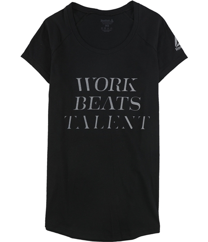 Reebok Womens Work Beats Talent Graphic T-Shirt black XS