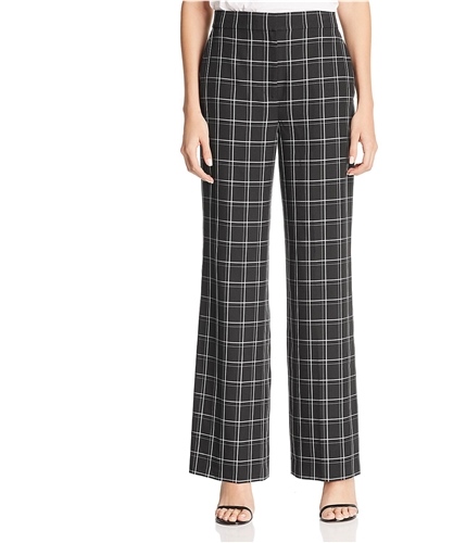Fame and Partners Womens Plaid Casual Wide Leg Pants black 2x30