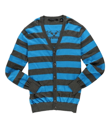 Sean John Mens Rugby Tiger Cardigan Sweater bluegray 2XL