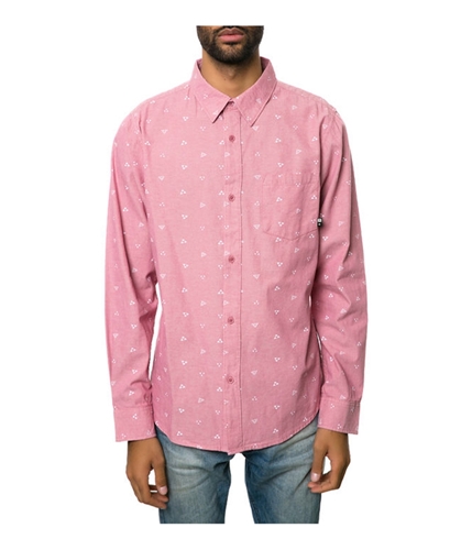 Fourstar Clothing Mens The Calico LS Button Up Shirt brickdust S