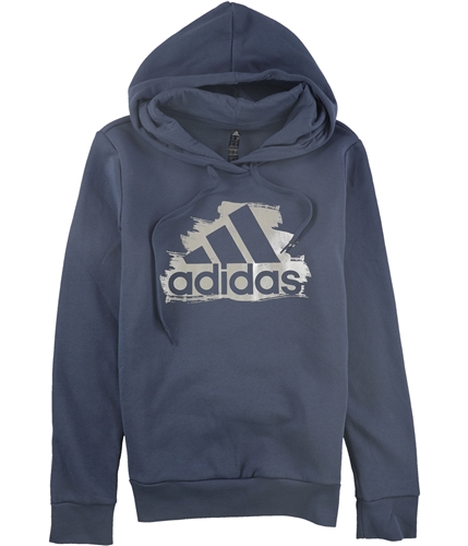 Adidas Womens Logo Hoodie Sweatshirt blue XS
