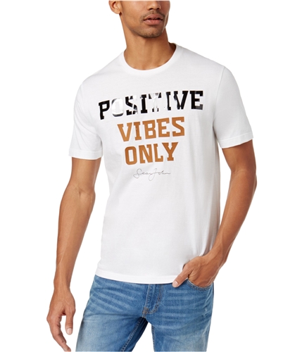 Sean John Mens Positive Vibes Only Graphic T-Shirt brightwhite2 Big 3X