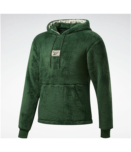 Reebok Mens Classics Plush Hoodie Sweatshirt utilitygreen XL