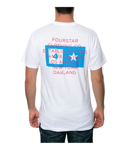 Fourstar Clothing Mens The Bar Type Graphic T-Shirt white S