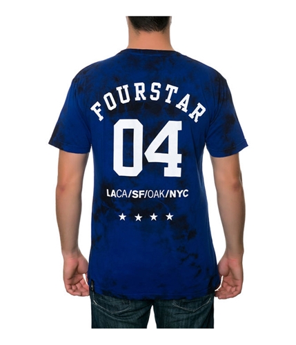 Fourstar Clothing Mens The 4 Cities Lightning Graphic T-Shirt navylightening S