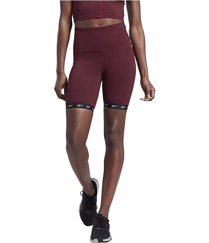 Reebok Womens Bike Athletic Compression Shorts maroon M