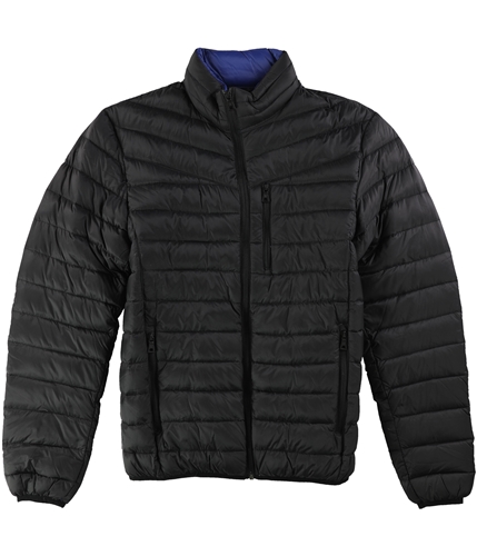 I-N-C Mens Full Zip Quilted Jacket black S