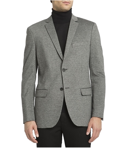 Theory Mens Heathered Ponte Sports Two Button Blazer Jacket charcoal 40