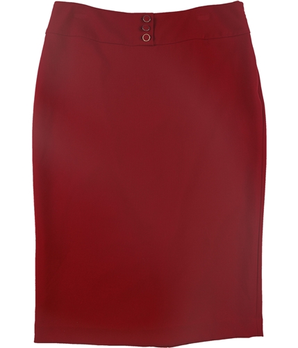 Karl Lagerfeld Womens Solid Midi Skirt red 8
