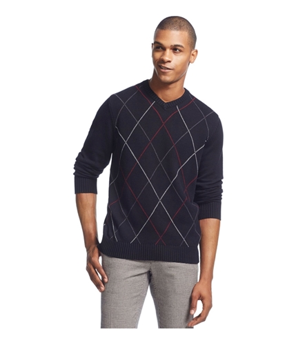 Geoffrey Beene Mens Harlequin Pullover Sweater