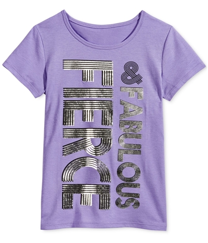 Ideology Girls Fierce & Fabulous Graphic T-Shirt purpleenergy L