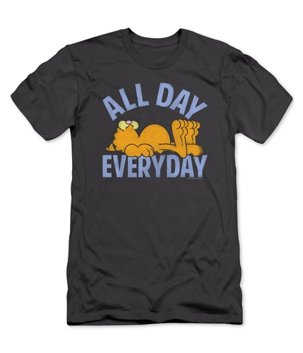 New World Mens All Day Everyday Graphic T-Shirt charcoal L