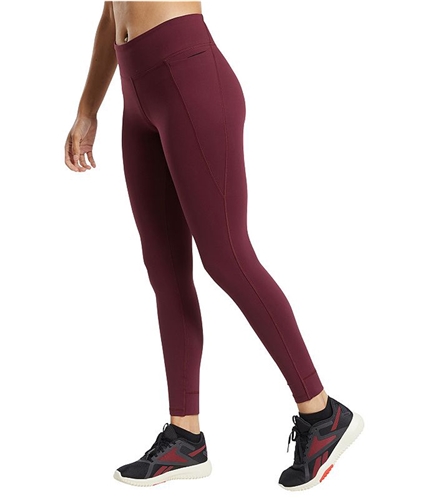 Reebok Womens Lux Compression Athletic Pants maroon 4X/28