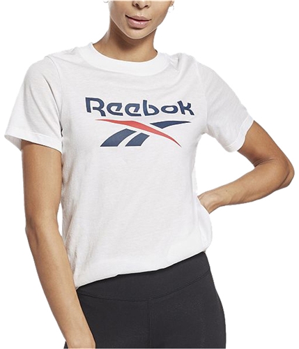 Reebok Womens RI Big Logo Graphic T-Shirt white XS