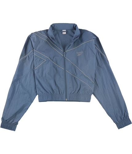 Reebok Womens Cropped Windbreaker Jacket blue S