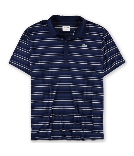Lacoste Mens Ultra Dry Rugby Polo Shirt navybluefrancewhite 3XL