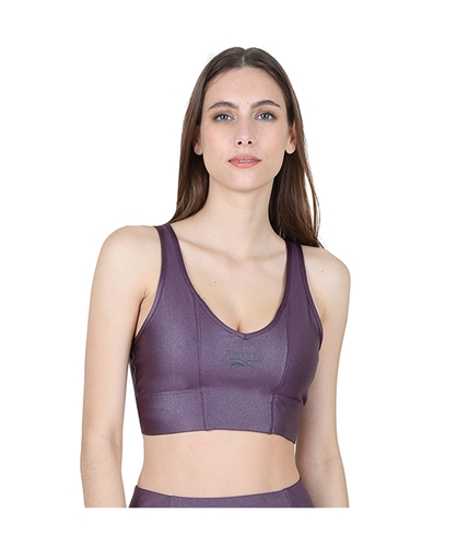 Reebok Womens Wonder Woman Sports Bra purple XS