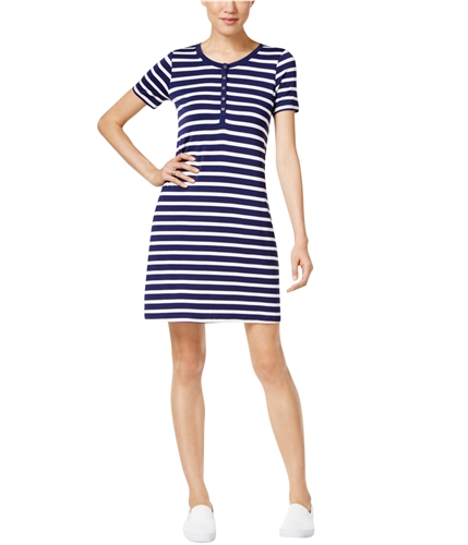 G.H. Bass & Co. Womens Striped Shirt Dress nfn 2XL