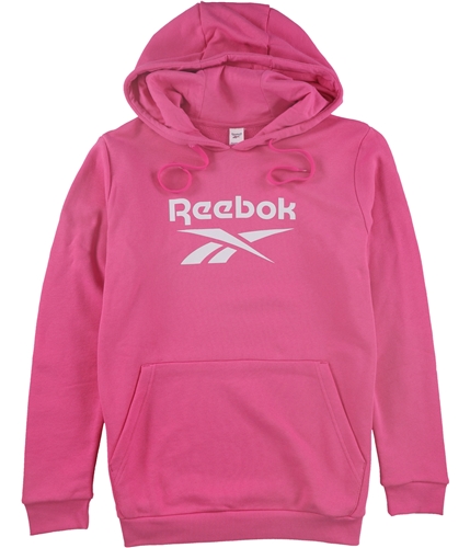 Reebok Womens Big Logo Hoodie Sweatshirt pink M