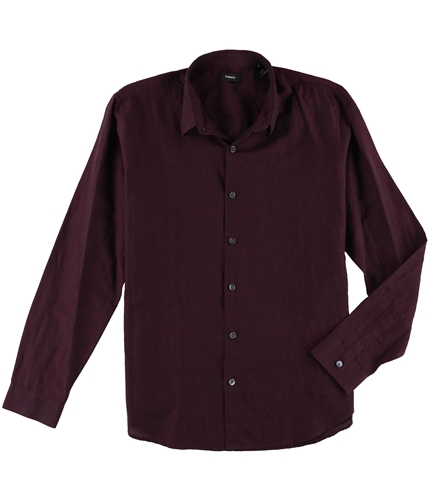 Theory Mens Rammy Linen-Cotton Button Up Shirt deepchinon XL