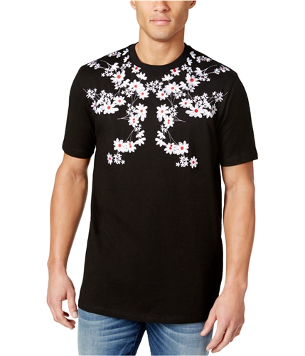 Hudson Mens Embroidered Basic T-Shirt black S