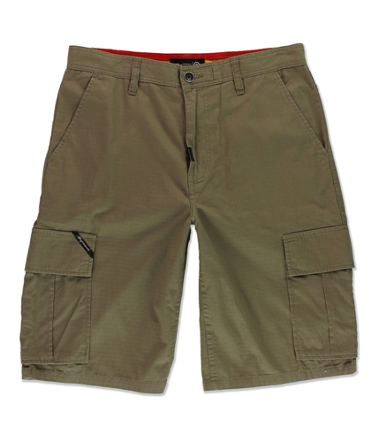 LRG Mens Textured Camo Strip Casual Cargo Shorts mocha 32